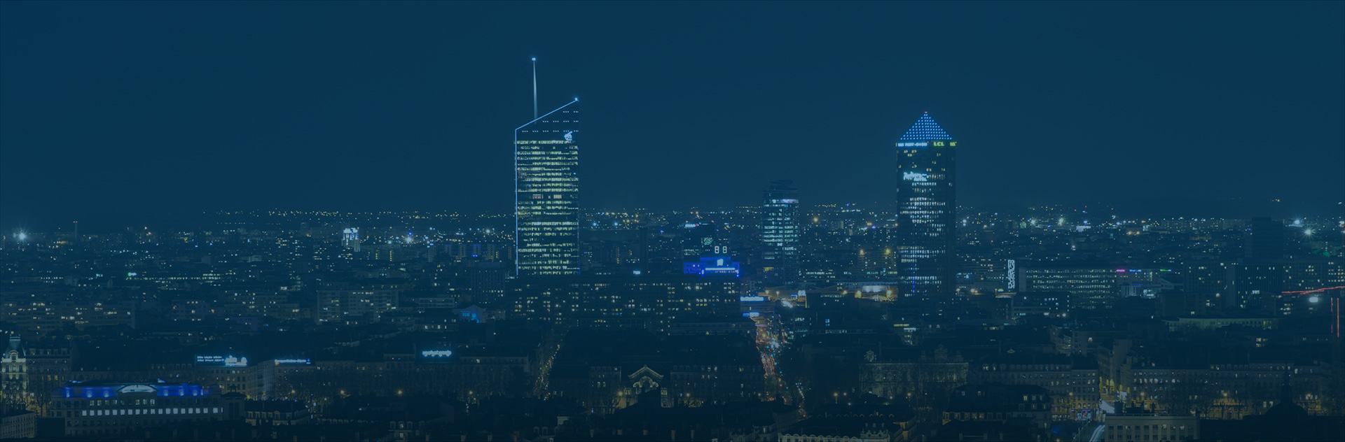 panorama de lyon la nuit